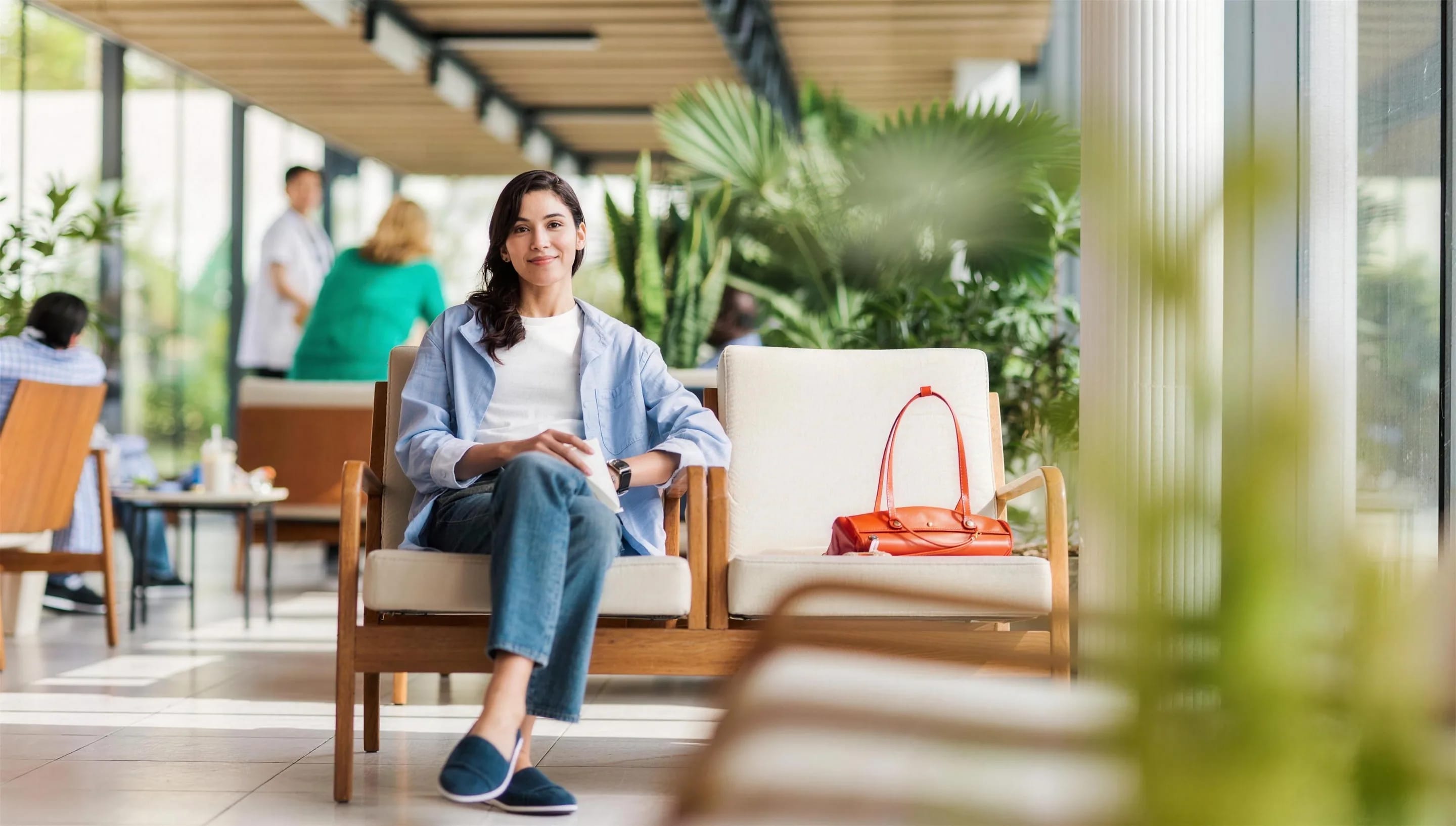 A calm, bright clinic waiting room